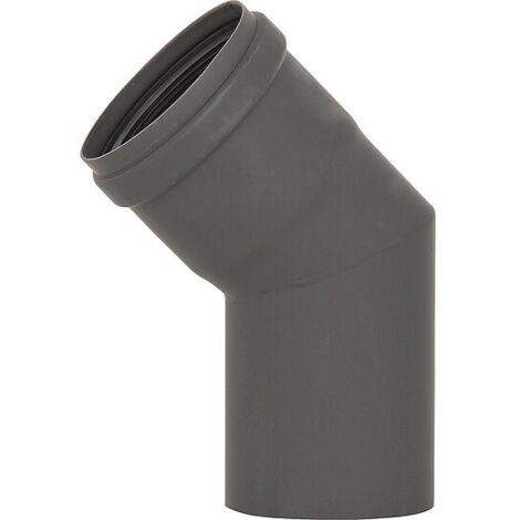 Pellet-Abgasrohr-Bogen 45° Ø 80 mm, lackiert, mit Silikondichtung