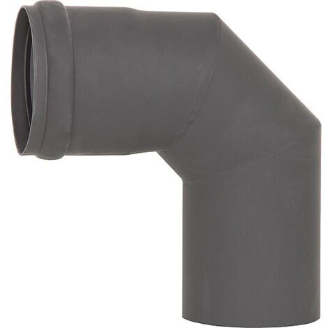 Pellet-Abgasrohr-Bogen 90° Ø 80 mm, lackiert, mit Silikondichtung
