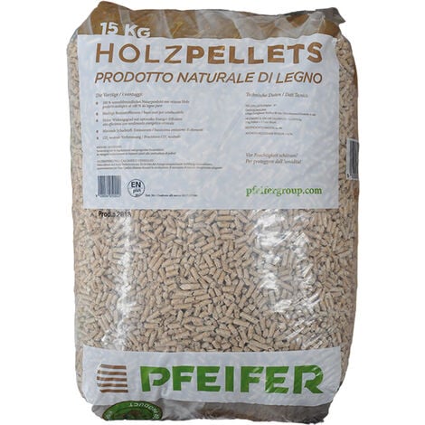 Pellet di puro legno abete certificato En Plus A1 sacchetti 15 kg :  : Giardino e giardinaggio