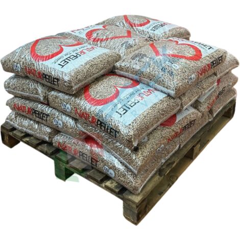 Pellet naturale prodotto 100% abete made in Austria, certificato ENplus A1 (n. AT 376), confezione da 19 sacchi da 15 Kg