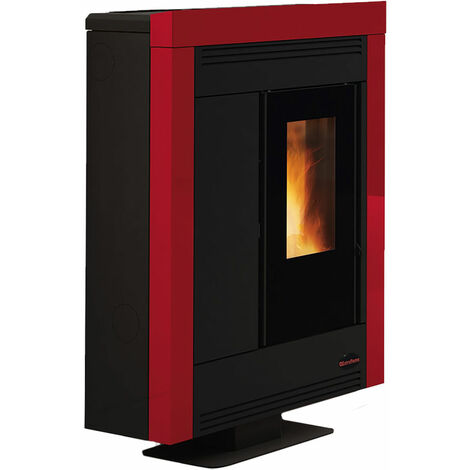Pelletofen 'Souvenir Steel Evo' Farbe Bordeaux