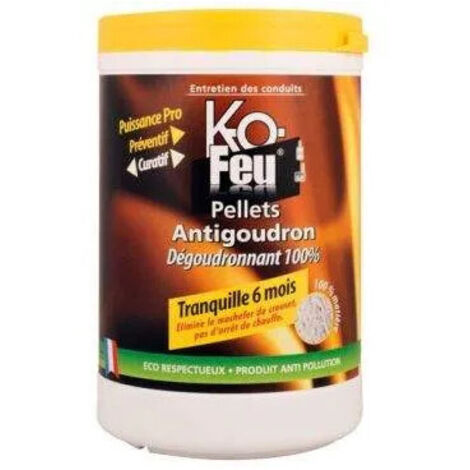 Pellets anti-goudron 800g – Nettoyage conduits poêles à pellets – Écologique, ininflammable, sans soufre ni chlore – Kofeu
