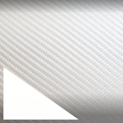 Pellicola adesiva 3D effetto carbonio bianco APA made in Italy car wrapping h150 Misura - 150cm x 10 Mt
