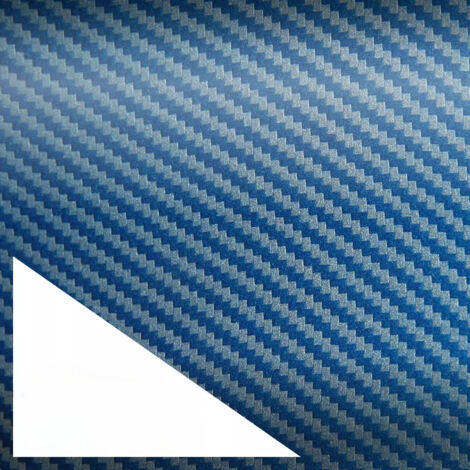 Pellicola adesiva 3D effetto carbonio blu APA made in Italy car wrapping h150 Misura - 150cm x 300cm