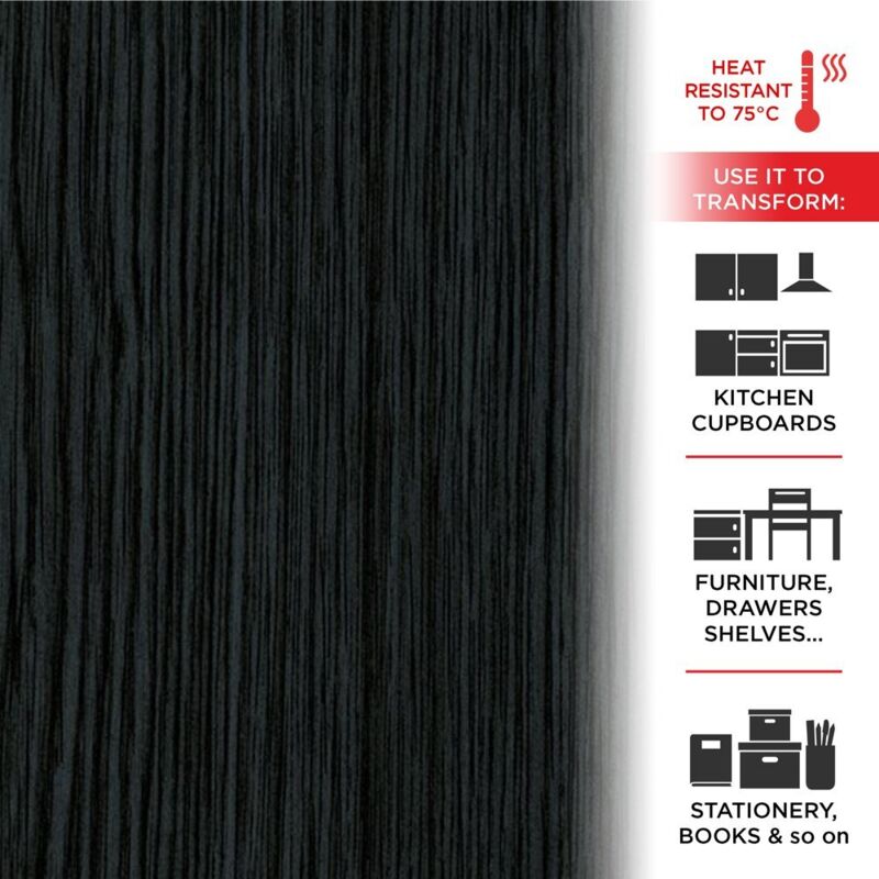 Pellicola Adesiva Effetto Blackwood 45 cm x 2 mt