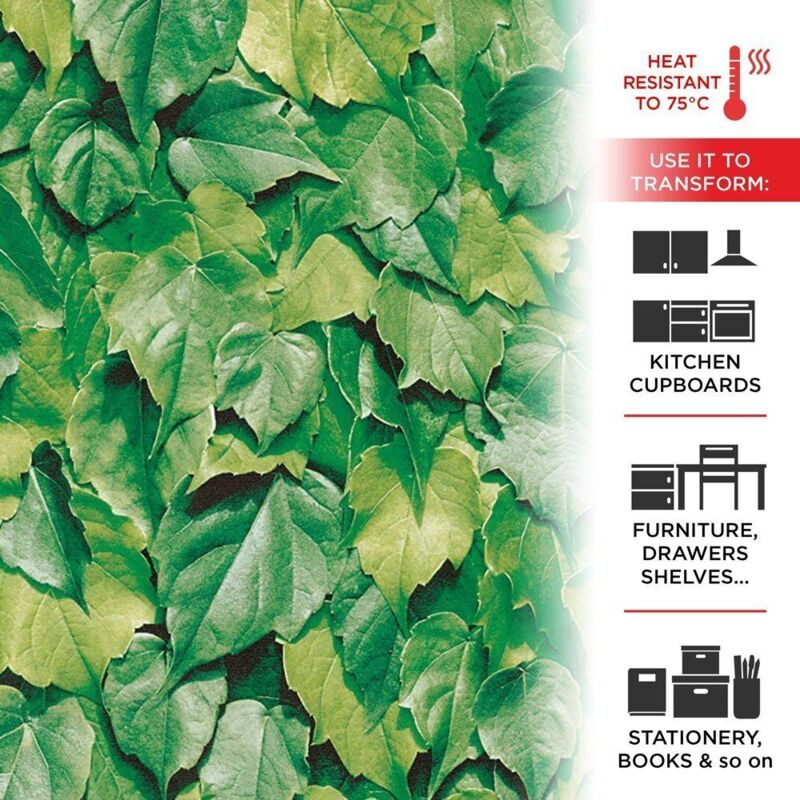 Pellicola Adesiva Effetto Foglie 45 cm x 2 mt