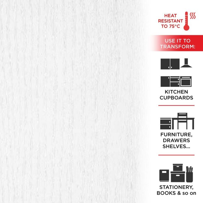 Pellicola Adesiva Effetto Whitewood 45 cm x 2 mt