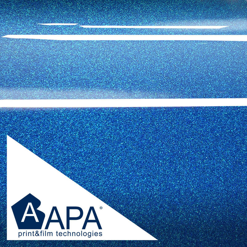 Image of Pellicola adesiva metallizzato lucido candy blue apa made in Italy car wrapping h150 Misura - 150cm x 300cm