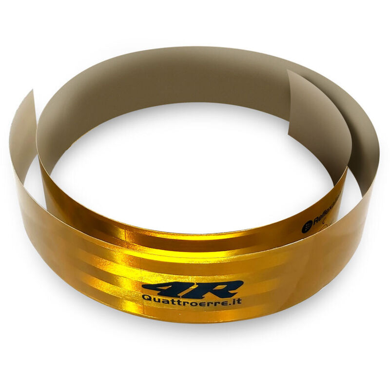 Pellicola Adesiva Omologata Retroriflettente Conspicuity 3M per Bordatura Veicoli, 50 mm x 1 m - Colore: GIALLO