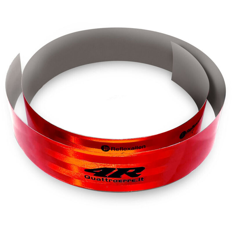 Pellicola Adesiva Omologata Retroriflettente Conspicuity 3M per Bordatura Veicoli, 50 mm x 2.5 m - Colore: ROSSO