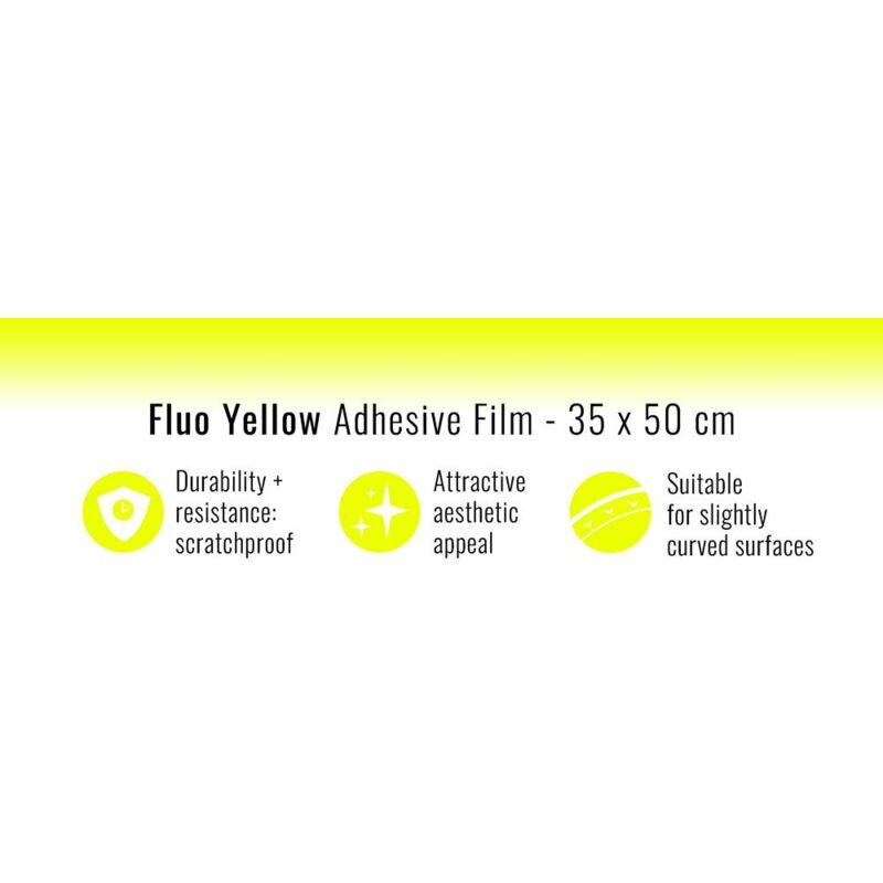 Pellicola Adesiva per Wrapping Giallo Fluo - Dimensione: 35 X 50 CM
