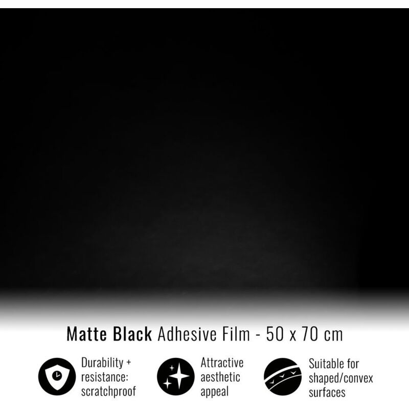 Pellicola Adesiva per Wrapping Nero Opaco - Dimensione: 50 X 70 CM