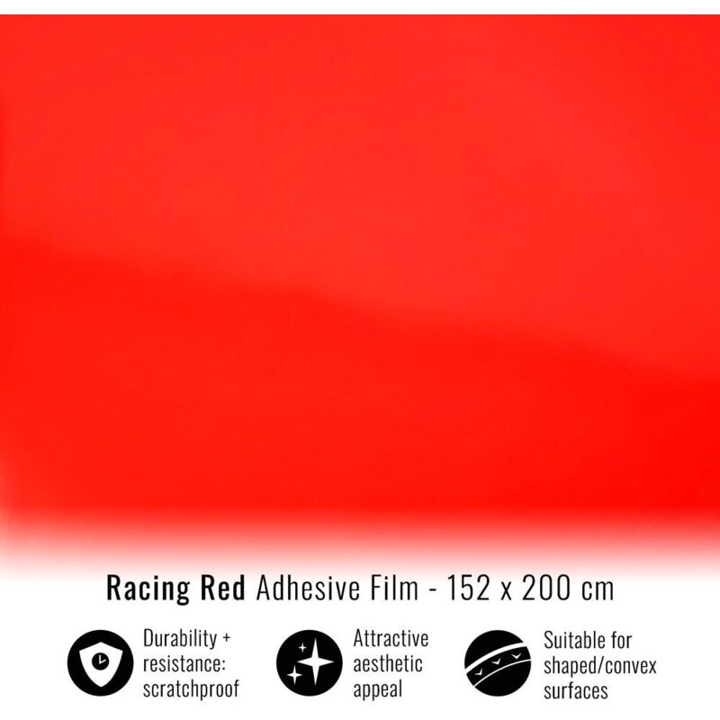 Pellicola Adesiva per Wrapping Rosso Corsa - Dimensione: 152 X 200 CM