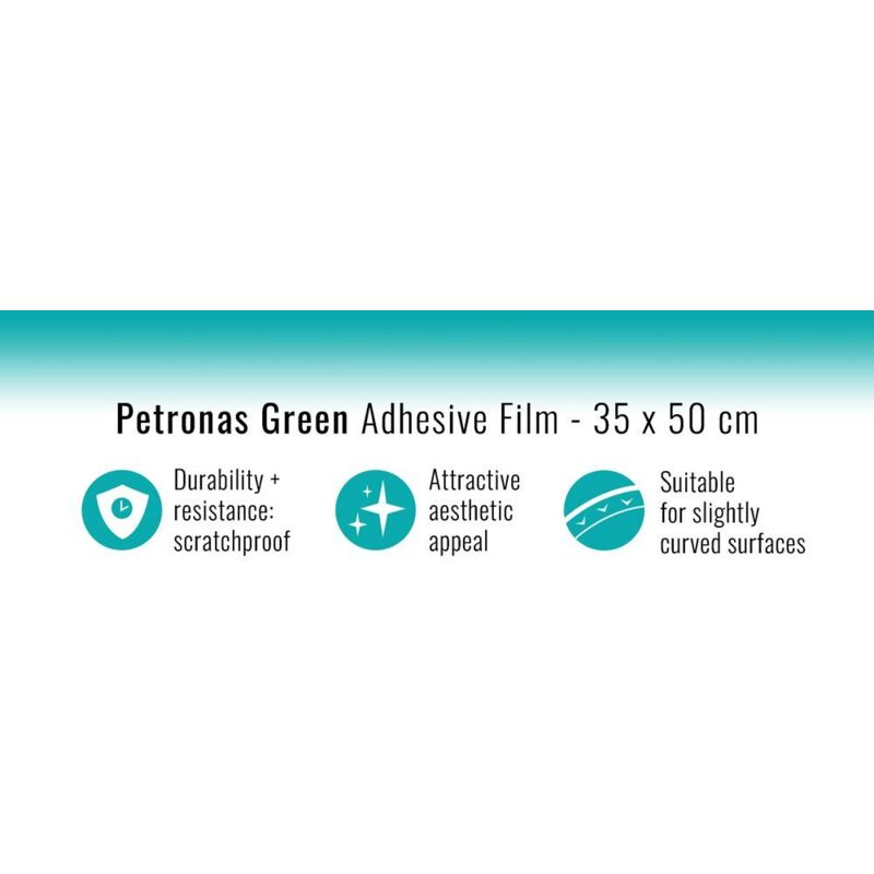 Pellicola Adesiva per Wrapping Verde Petronas - Dimensione: 35 X 50 CM