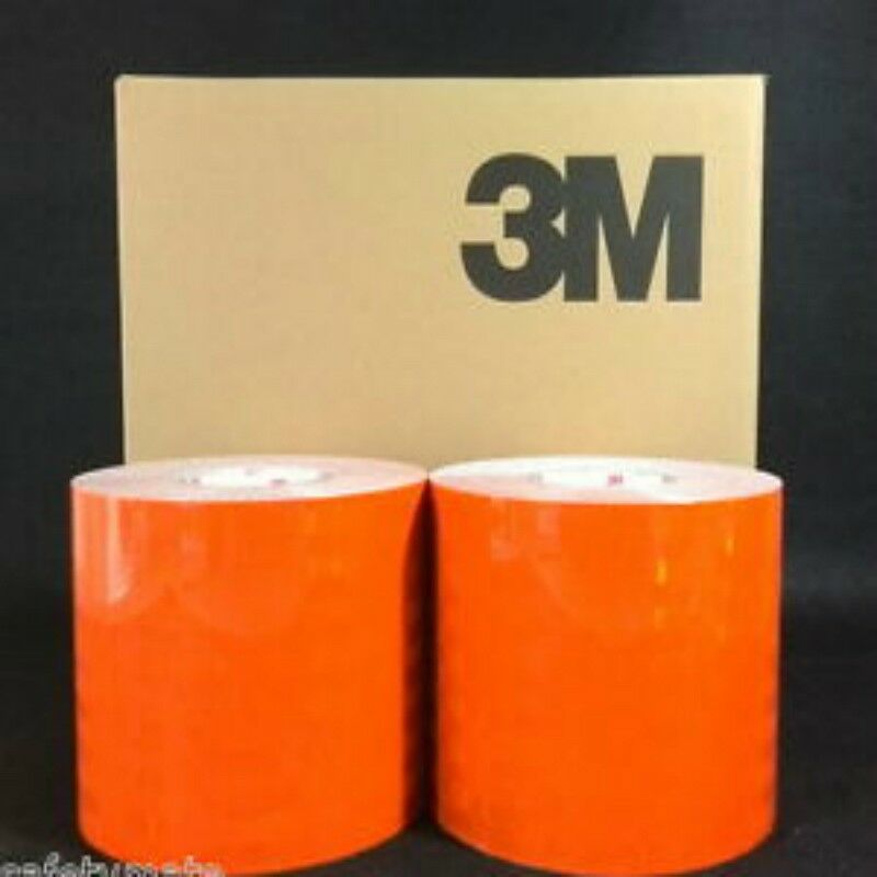 Image of Pellicola adesiva riflettente scotchlite 3M serie 580 colore arancio Larghezza - 200mm(Per ambulanza), Lunghezza - 1 metro