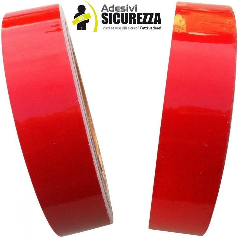 Image of 3M - Pellicola adesiva riflettente scotchlite serie 580 colore rosso Larghezza - 25mm, Lunghezza - 1 metro