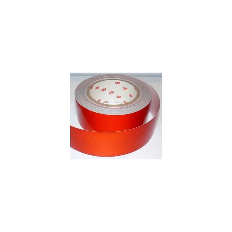 Image of 3M - Pellicola adesiva riflettente scotchlite serie 580 colore rosso Larghezza - 50mm, Lunghezza - 1 metro