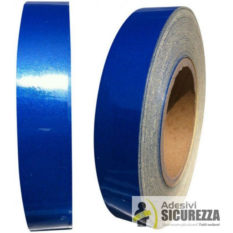 Image of Pellicola adesiva riflettente scotchlite marchio 3M serie 580 colore blu Larghezza - 25mm, Lunghezza - 1 metro