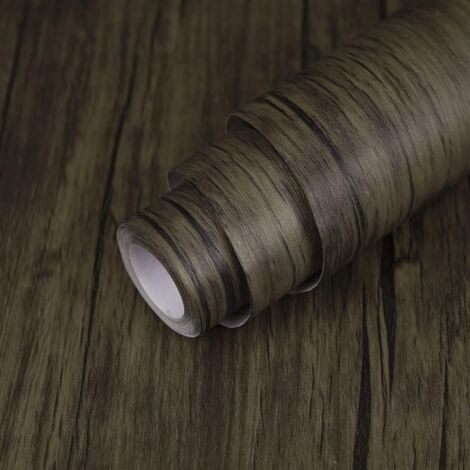 PELLICOLA AUTOADESIVA PER MOBILI LEGNO MARRONE IMPIALLACCIATO 40x300