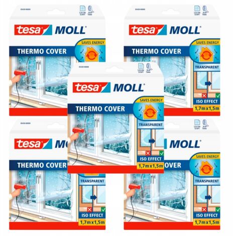 Pellicola isolante termica TESA per finestre 1,7 mx1,5 m x 5 pezzi