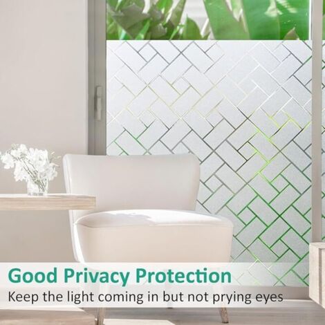 Pellicola per finestre antiriflesso, elettrostatica, anti-UV, autoadesiva, per la protezione della privacy, per finestre di casa, ufficio e bagno (50 x 300)