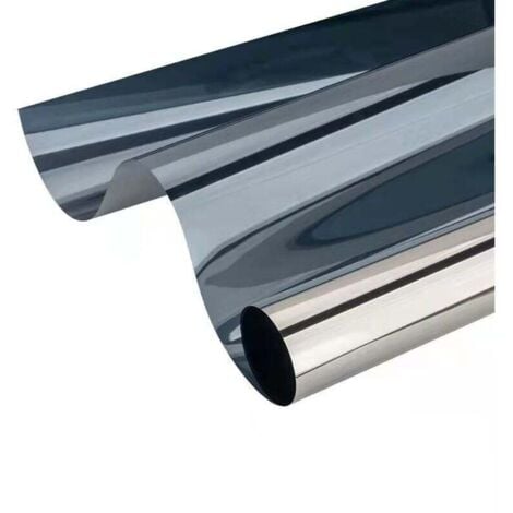 CYSLMUK vetri per la privacy 40×300CM Pellicola per vetri a specchio unidirezionale Anti calore Anti UV Protezione della privacy per finestre di negozi di ufficio domestico, nero e argento