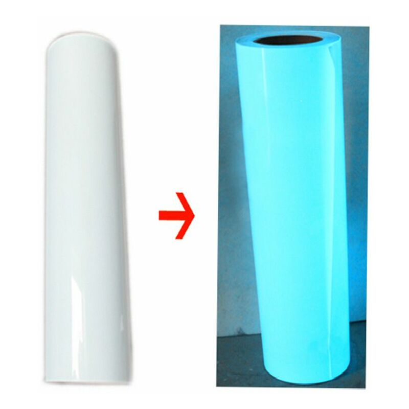 Image of Stickerslab - Pellicola termosaldabile transfer (con ferro da stiro) fosforescente si illumina al buio blue / verde 50cm Colore - Blu, Misura - 50cm