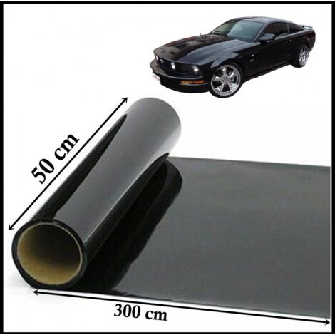 Pellicola vetri auto oscurante vetri neri tuning auto 300 x 50cm