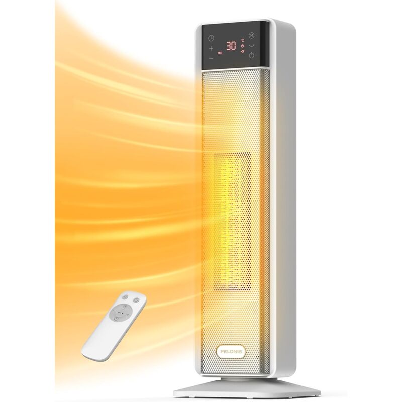 Pelonis - Radiateur soufflant 2000W, oscillation 75° & minuterie 24 heures
