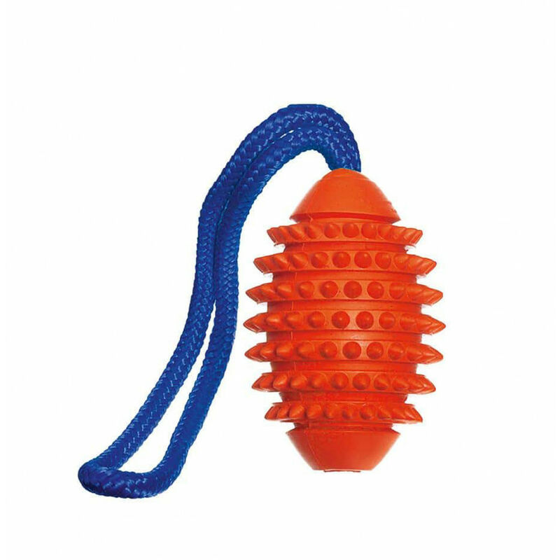 

Pelota de fútbol acuático con volantes 11 cm naranja para perro