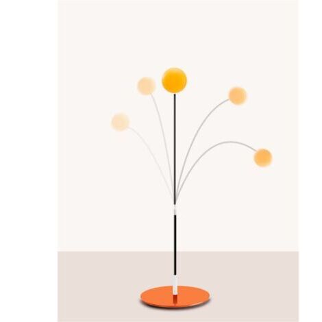 Pelota de juguete elástica para gatos con mango largo e interactivo que se adapta al soporte con ventosa, ideal para jugar al tenis de mesa. Incluye 5 pelotas de repuesto.