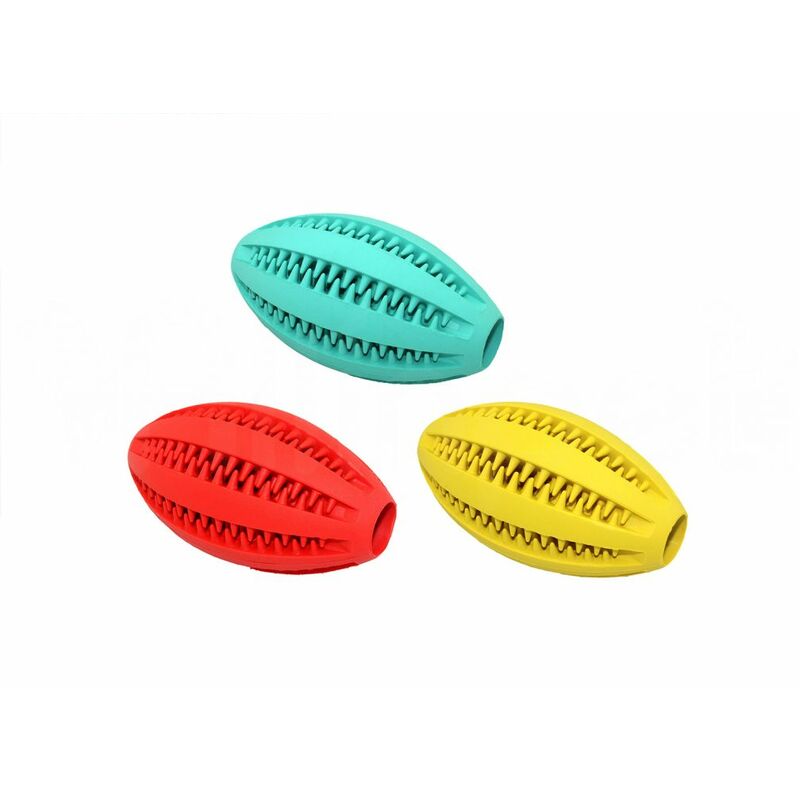 

Pelota Dental Ovalada para Perros, Varios Colores, 11 CM - Amarillo