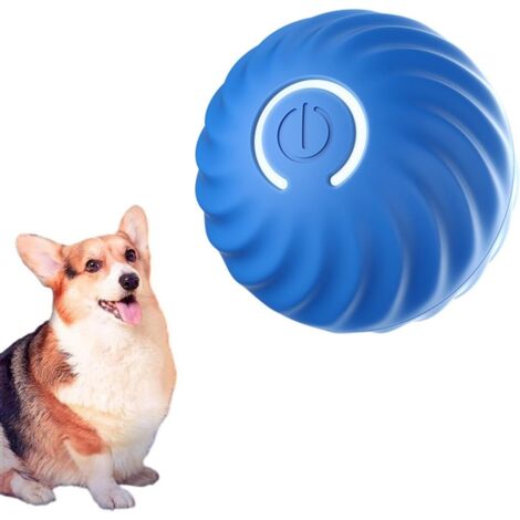 Pelota interactiva para perros, pelota que rebota sola, juguete interactivo e inteligente recargable por USB (azul)
