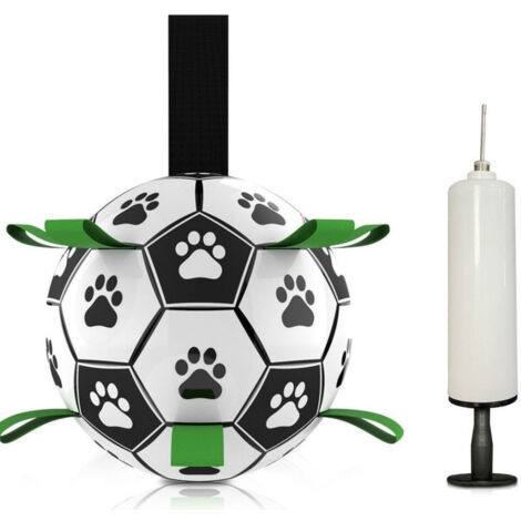 Pelota para perros, juguete interactivo con asa, ideal para jugar al tira y afloja, ideal como regalo de cumpleaños para perros medianos o grandes (15 cm)