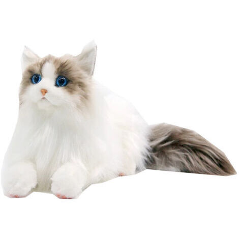 Peluche Chat Ragdoll Standard - Douce et réaliste, le choix idéal pour les amoureux des chats.