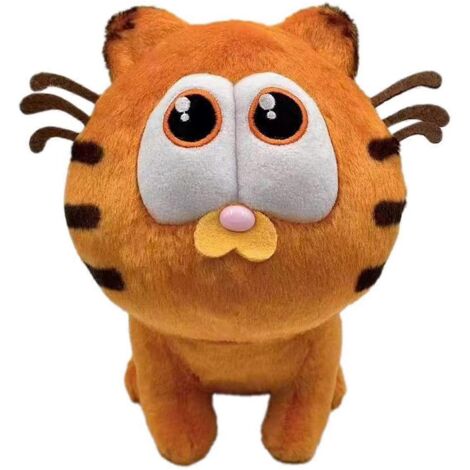 Peluche chat rayé jaune neuve, jouet doux pour cadeau d'anniversaire