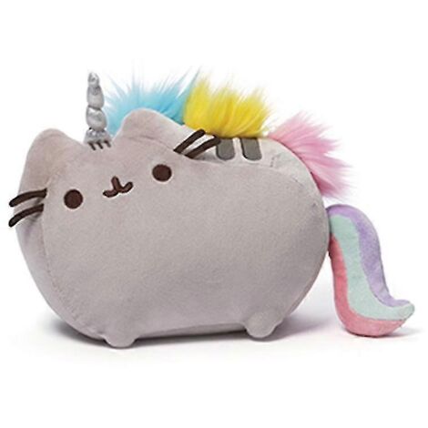 Peluche Chat Sushi Baguettes, Jouet Kawaii Donuts Pizza, Peluche Chat Douce, 18 cm, Gris, Cadeau pour Enfants - r10