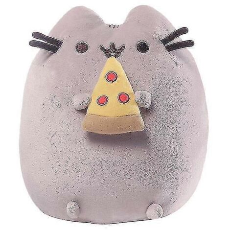 Peluche Chat Sushi Baguettes, Jouet Kawaii Donuts Pizza, Peluche Chat Douce Grise 18 cm pour Enfants - r5