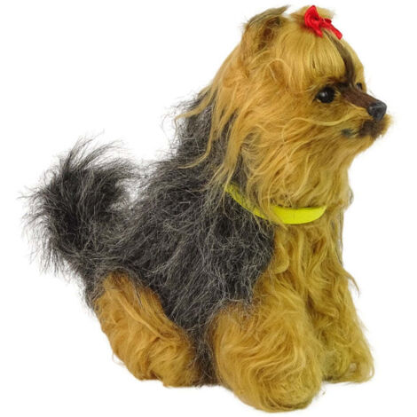 Peluche Chien interactif Yorkshire Terrier aboie avec queue qui bouge