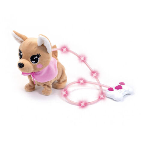 Peluche Chihuahua Chi Chi Love Loomy - 20 cm - Peluche filoguidée - Piles incluses