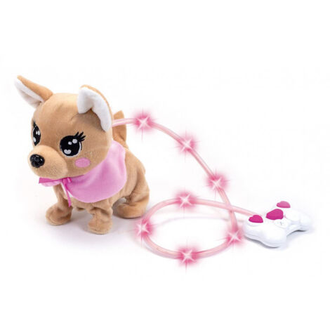 Peluche Chihuahua Chi Chi Love Loomy - 20 cm - Peluche filoguidée - Piles incluses