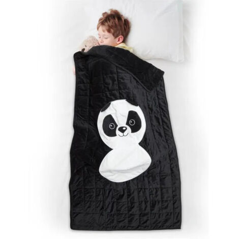 Peluche Couverture "Panda" 100x165cm Blanc & Noir