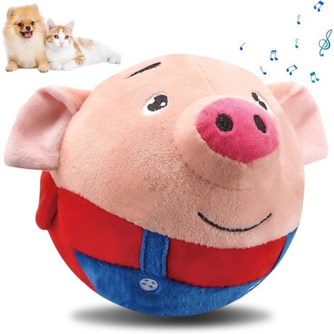 Peluche de actividades para mascotas, no tóxico, resistente a las mordeduras (cerdo rojo)