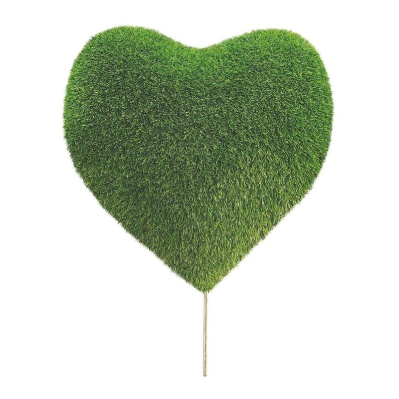 Peluche de jardin coeur en gazon synthétique - Vert 50 cm - Vert