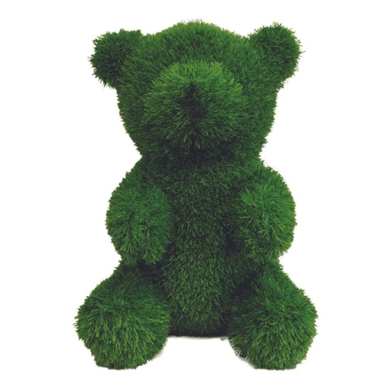 Peluche de jardin ours en gazon synthétique - Vert 35 cm - Vert