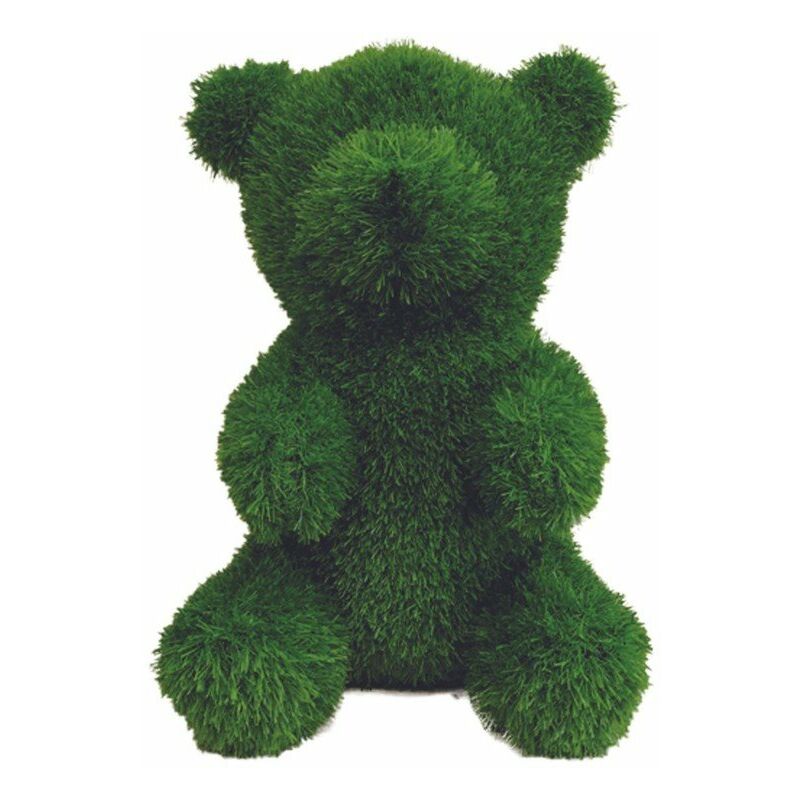 Peluche de jardin ours en gazon synthétique - Vert 50 cm - Vert