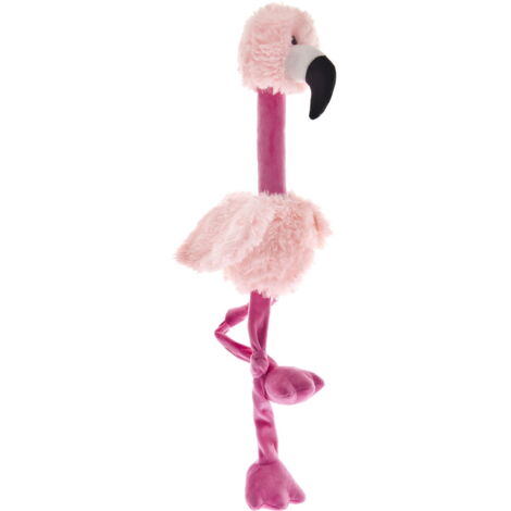 Peluche Fenicottero Ferribiella con squeaker e crackle per cani