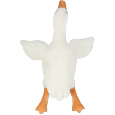 Peluche géante oie 90cm douce et mignonne, coussin décoratif pour chambre d'enfant, cadeau bébé +6 mois, idée décoration maison bureau voyage
