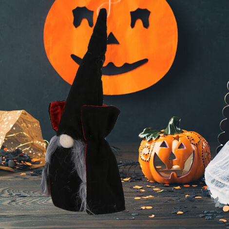 Peluche Gnome Vampire Halloween 27cm Felt Durable Femelle Décor Festif Portable Indépendant Collection Festive Statique