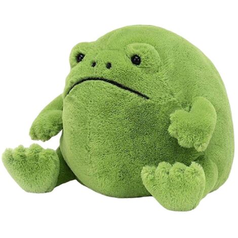 Peluche Grenouille Mignonne Oreiller Poupée Grenouille Forme Dessin Animé Grands Yeux Verte